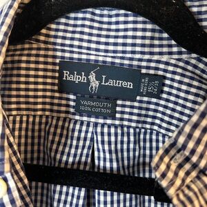 Ralph Lauren Men's Navy Gingham Shirt